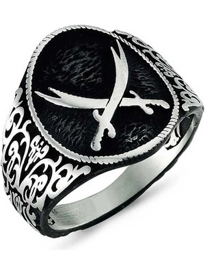 Bazarhane ​gümüş Zülfikar Kılıcı Motifli Erkek Yüzük