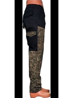Beyzdenim Ripsstop Siyah Kamuflaj Çulluk Avcı ve Yuruyuş Pantolonu Pacalar Su Geçirmez Buyuk Beden