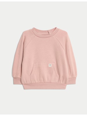 Marks & Spencer Pamuk Karışımlı Sweatshirt (0–3 Yaş)
