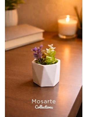 Mosarte Prizma Köşeli Dekoratif Obje / Saksı – Modern Minimal Tasarım