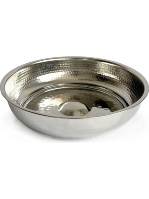 UltraMint El Yapımı Anadolu Beyaz Bakır Hamam Tası 16CM, Şık ve Dayanıklı Tasarım