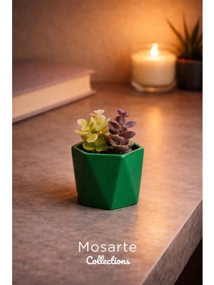 Mosarte Prizma Köşeli Dekoratif Obje / Saksı – Modern Minimal Tasarım