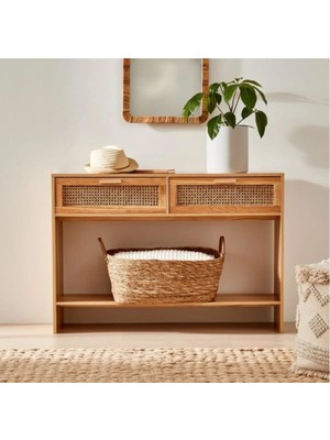 CopperWood Ahşap Hazeran Çekmeceli Raflı Modern Dresua