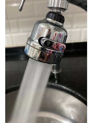 Üreticiniz Ashwork Krom 3 Fonksiyonlu Mutfak Lavabo Başlığı 360 Derece Döner Musluk Ucu 587455