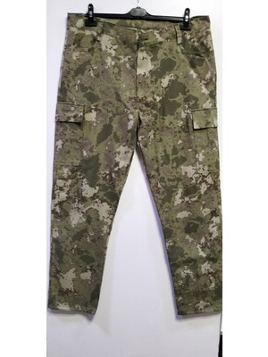 Beyzdenim Yazlık Kamuflaj Su Itiçi Büyük Beden Kargo Pantolon Ripsstop