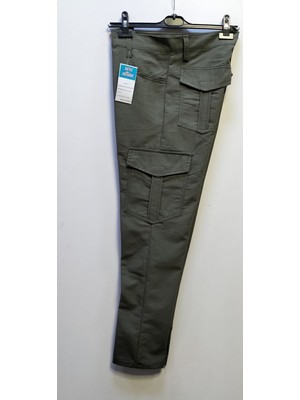 Beyzdenim Koyu Haki Likralı Kargo Taktikal Buyuk Beden Ripsstop Solmaz Pantolon