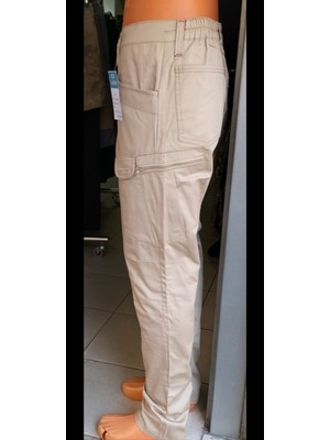 Beyzdenim Krem Taktikal Pantalon Armürlü Kumas