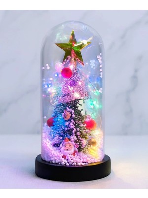 Üreticiniz Ashwork Yılbaşı Temalı Işıklı  Dekoratif Cam Fanus ALK5082 587455