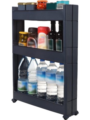 UltraMint Çok Amaçlı Tekerlekli Mutfak ve Banyo Rafı Organizer Sr-03