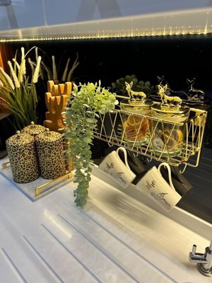 UltraMint Metal Banyo ve Mutfak Çok Amaçlı Dekoratif Raf, Sabunluk ve Düzenleyici