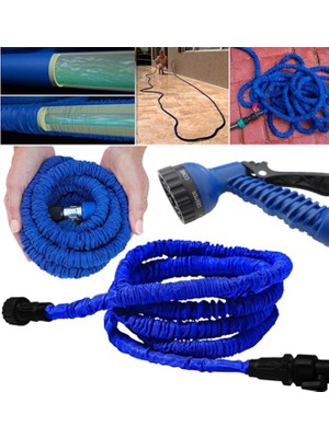 Üreticiniz Ashwork 30 Metre Uzayan Bahçe Sulama Araç Yıkama Hortumu 7 Kademeli Başlık 587455