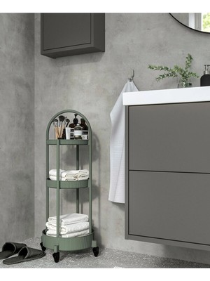 UltraMint Pratik Çalışma ve Banyo Servis Arabası, 86 cm Yükseklik, Dayanıklı Plastik