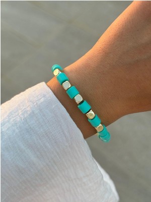 Hercy Su Yeşili Renkli Fimo Bileklik