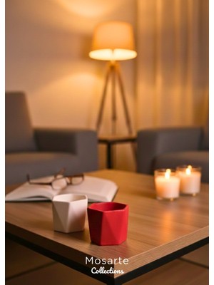 Mosarte Prizma Köşeli Dekoratif Obje / Saksı – Modern Minimal Tasarım 2'li