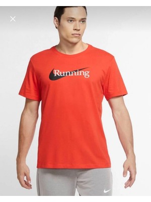 Nike Dri-Fit Running Short-Sleeve Turuncu Erkek T-Shirt CW0945-633