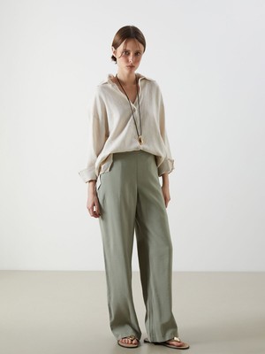 Lc Waikiki Yeni Sezon Beli Lastikli Geniş Paça Kadın Pantolon