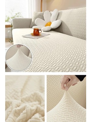 Bright Home Tuğla Desen Koltuk Örtüsü Lastikli Kayma Yapmayan 3lü Bir Adet