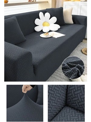 Bright Home Tuğla Desen Koltuk Örtüsü Lastikli Kayma Yapmayan 3lü Bir Adet