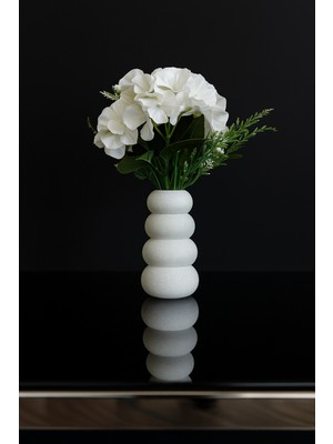Todekora Bumble Beyaz Mermer Görünümlü Vazo | Modern Ev & Ofis Dekoru