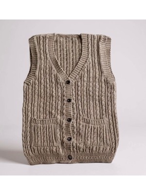 Bej Rengi Anne Triko Yelek