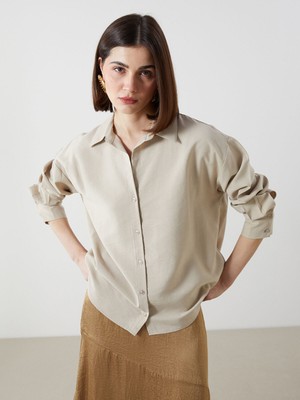 Lc Waikiki Yeni Sezon Oversize Saten Kadın Gömlek