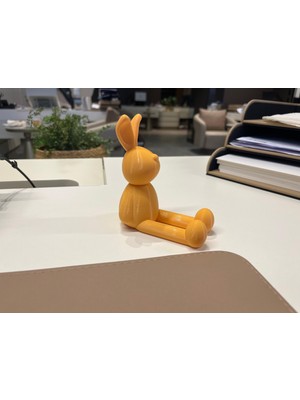 Lucylund Telefon Tutucu Tavşan Tasarımlı – Pastel Pembe Renk, Sevimli ve Şık Masaüstü Telefon Standı, Kadınlara Özel Dekoratif Telefon Tutacağı