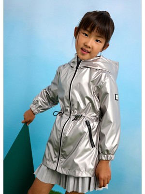 Mayoral Kız Çocuk Kapüşonlu Yağmurluk Gri 3411