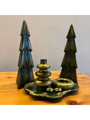 Atölye Sonart Çam Ağaçlı Mumluk Seti