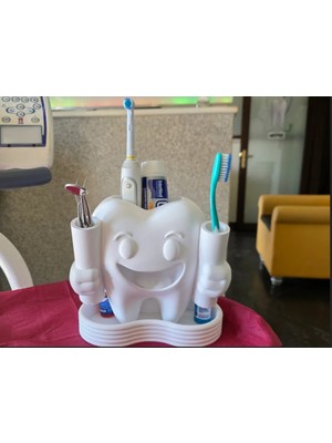 UltraMint Sevimli 3D Baskı Diş Fırçası ve Macunluk Organizeri