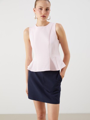 Lc Waikiki Yeni Sezon Bisiklet Yaka Peplum Bluz