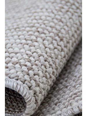 Leiva Home Bej Beyaz Iskandinav Bukleli Yumuşak Minimalist Salon Koridor Mutfak Çocuk Oturma Odası Halısı