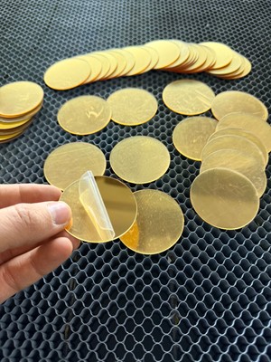 HEDIYE0024 Pleksi Dekor Süs Yuvarlak Ayna Gümüş 50X Adet Pleksi Dekoratif 5*5cm