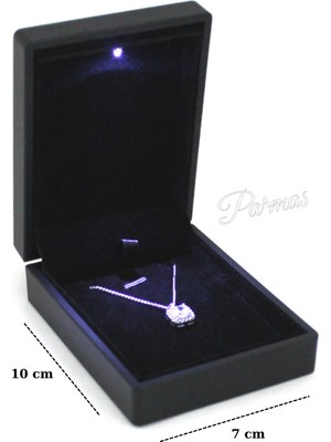 Parmas Design Işıklı Kolye Bileklik ve Set Takı Kutusu Dış 7*10 cm (Birlikte Alımlarda Takı Içerisine Yerleştirilerek Gönderilir)