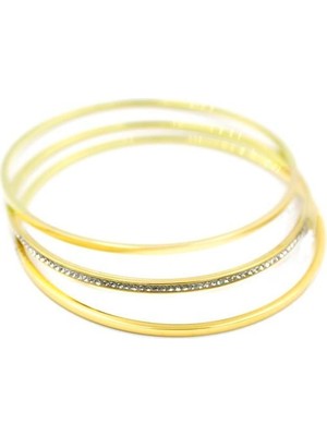 Royaleks 3'lü Ajda BILEZIK-65MM - Altın