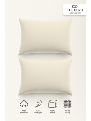 The Berb | 2'li Penye Yastık Kılıfı Seti | %100 Pamuk | 50 X70 | Fermuarlı | Jersey Kumaş