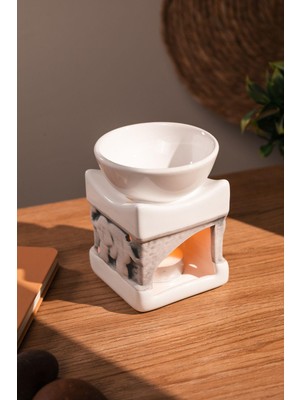 Love Bundles Fil Desenli Seramik El Yapımı Buhurdanlık