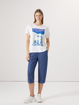 Lc Waikiki Yeni Sezon Beli Lastikli Kadın Jean Kapri