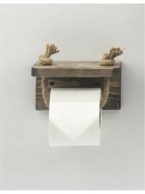 UltraMint Rustik Ahşap Tuvalet Kağıtlığı, Şık ve Doğal Tasarım
