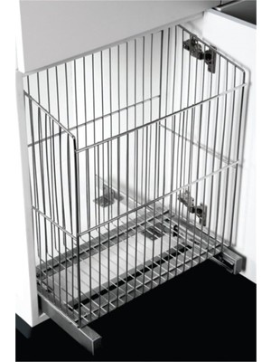 UltraMint Pratik ve Şık Dolap Içi Alttan Raylı Çamaşır Sepeti 33X30X55 cm