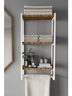 UltraMint Modern 3 Katlı Duvar Rafı, Banyo ve Mutfak Için Geniş Depolama Alanı
