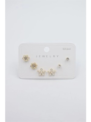 Remstdrk Çoklu Set Küpe - Altın