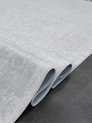 Woolen Halı Delüxe Viscon Akrilik Salon Halısı 6505 Gri