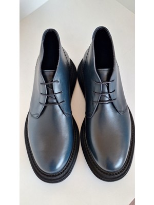 Darkwood-Erkek Kışlık Bot-Hakiki Deri-Lacivert Renk-Sıcak Astarlı