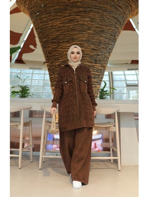 Nisum Moda Fermuarlı Pamuk Triko Takım