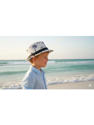 Reva Erkek Çocuk Desenli Michael Şapka – Yazlık, Hafif ve Nefes Alabilir
