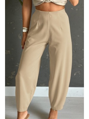 Serac Collection Kadın Yüksek Bel Krep Pantolon