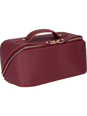 Pazarcan Ella Kadın Seyahat Kozmetik Bakım Makyaj Çantası Organizer Bordo