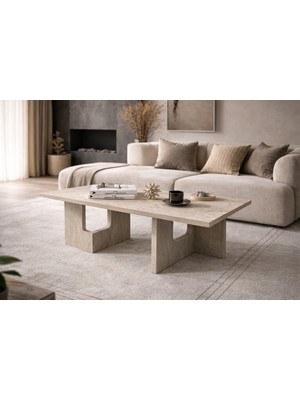 Terni Çok Amaçlı Orta Sehpa Bohem Traverten 104  cm