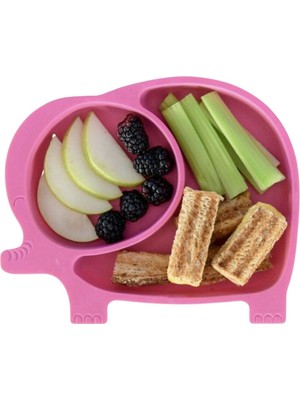 Buradabuldun® Bebek ve Çocuk Için Sevimli Fil Model Desenli Yemek Bebek Mama Kabı Bölmeli Tabak