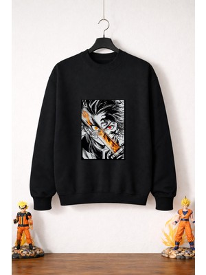 Petite Pati Demon Slayer Tanjiro Sweatshirt (3 Iplik %100 Pamuk)